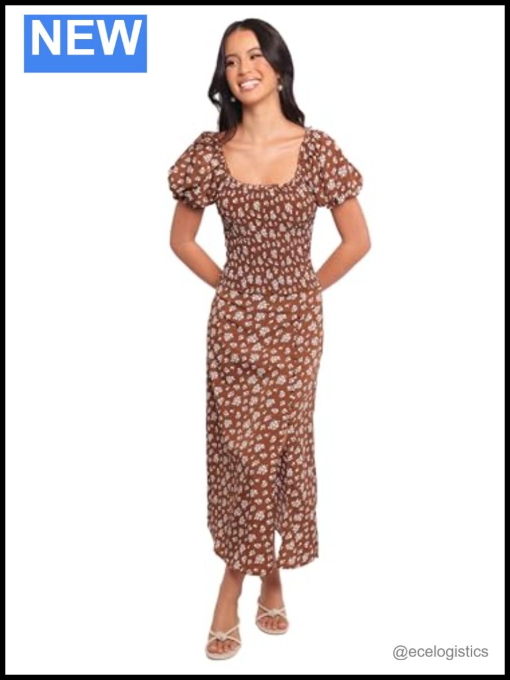 Petal & Pup Zola Skirt Set Brown Ditsy Floral XS
